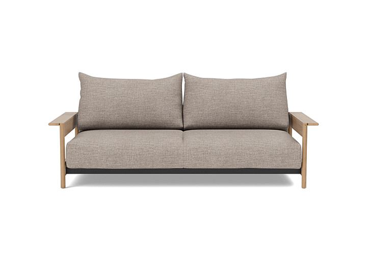 Canapea extensibila Malloy Wood 150x200cm, tesatura la alegere