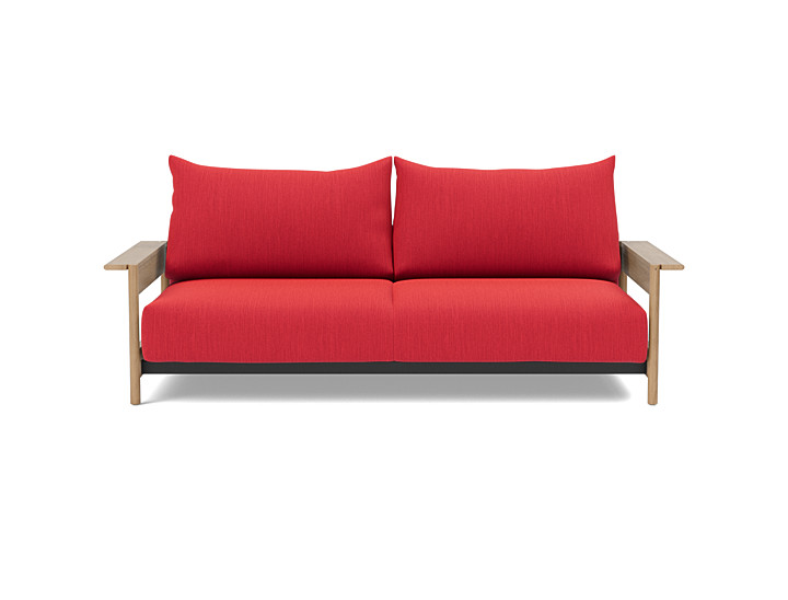 Canapea extensibila Malloy Wood 150x200cm, tesatura la alegere