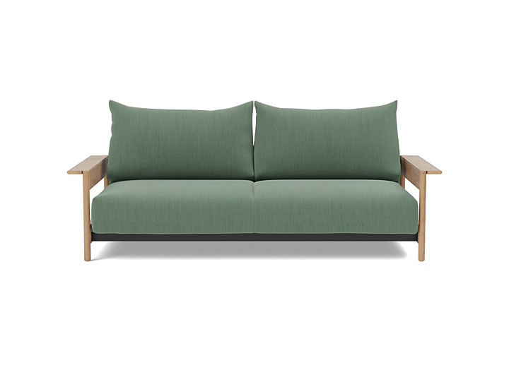 Canapea extensibila Malloy Wood 150x200cm, tesatura la alegere