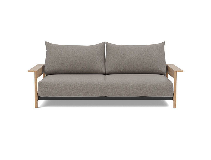 Canapea extensibila Malloy Wood 150x200cm, tesatura la alegere