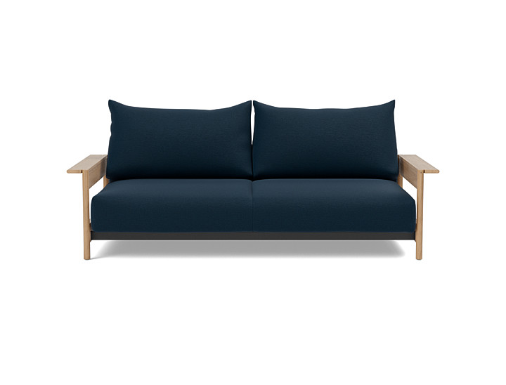 Canapea extensibila Malloy Wood 150x200cm, tesatura la alegere