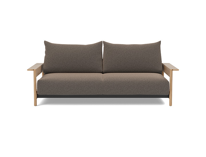 Canapea extensibila Malloy Wood 150x200cm, tesatura la alegere