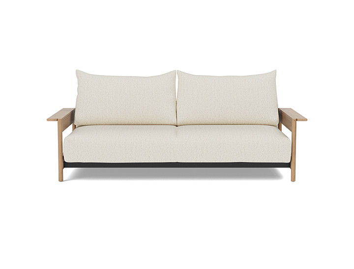 Canapea extensibila Malloy Wood 150x200cm, tesatura la alegere