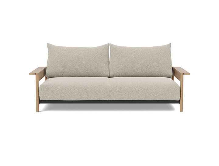 Canapea extensibila Malloy Wood 150x200cm, tesatura la alegere
