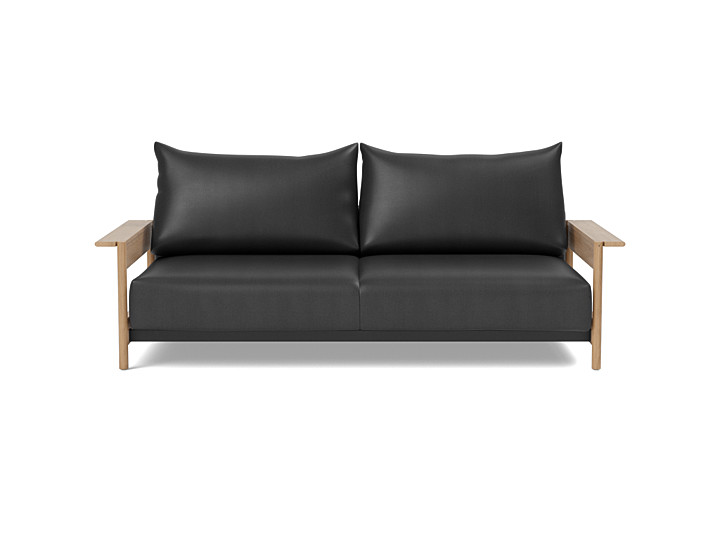 Canapea extensibila Malloy Wood 150x200cm, tesatura la alegere