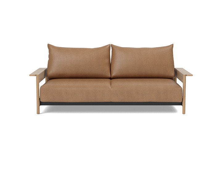 Canapea extensibila Malloy Wood 150x200cm, tesatura la alegere