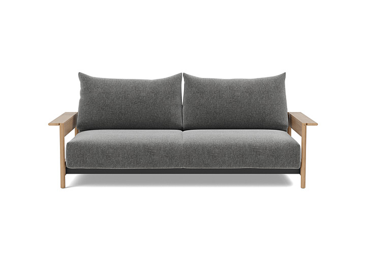 Canapea extensibila Malloy Wood 150x200cm, tesatura la alegere