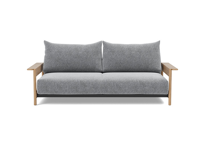 Canapea extensibila Malloy Wood 150x200cm, tesatura la alegere