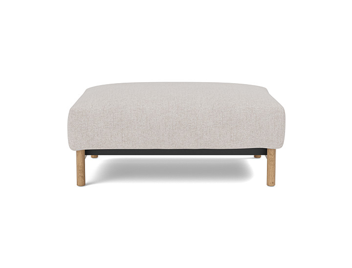 Taburet otoman Malloy Wood 75x100 cm, tesatura la alegere