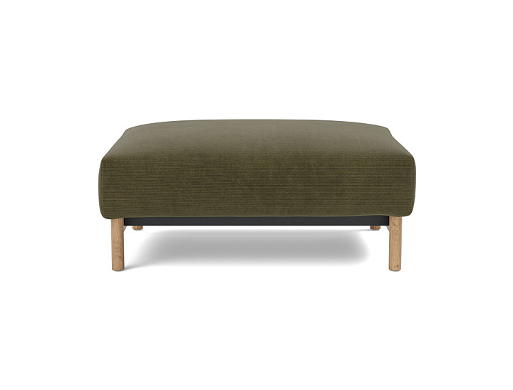 Taburet otoman Malloy Wood 75x100 cm, tesatura la alegere