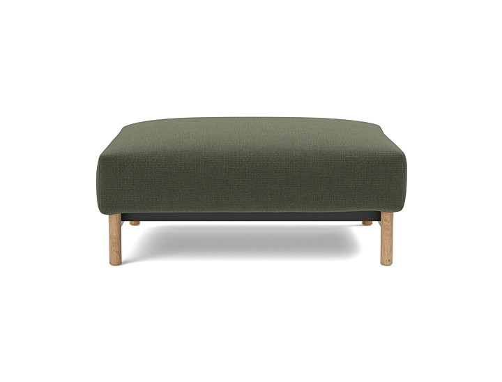 Taburet otoman Malloy Wood 75x100 cm, tesatura la alegere