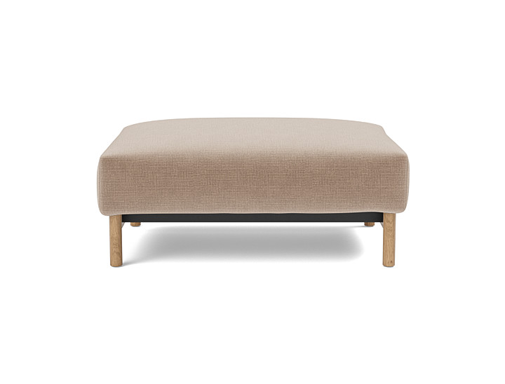 Taburet otoman Malloy Wood 75x100 cm, tesatura la alegere