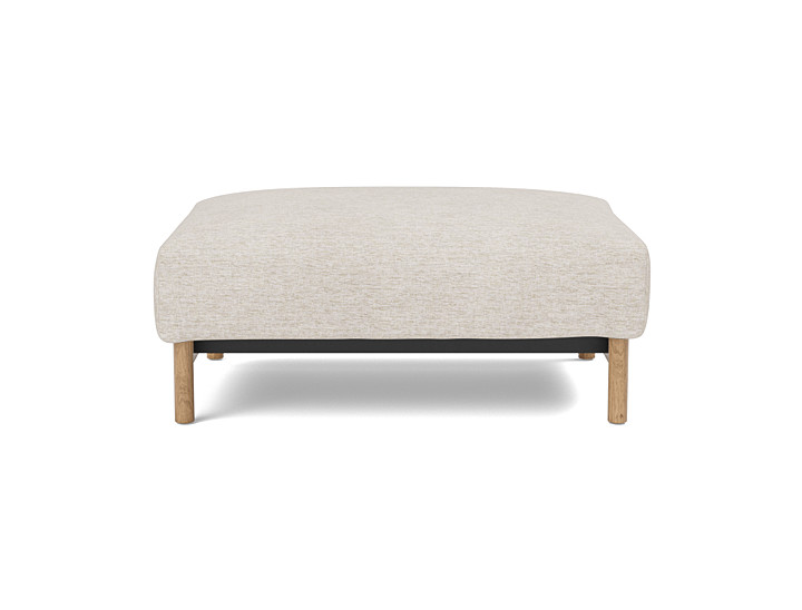 Taburet otoman Malloy Wood 75x100 cm, tesatura la alegere