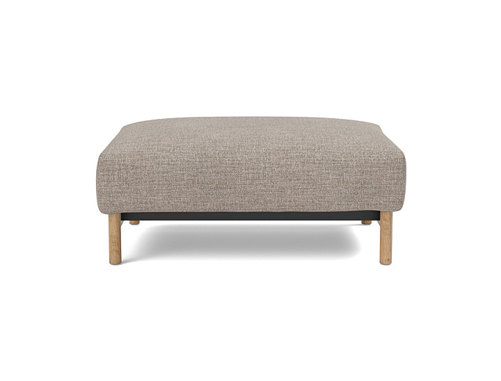 Taburet otoman Malloy Wood 75x100 cm, tesatura la alegere