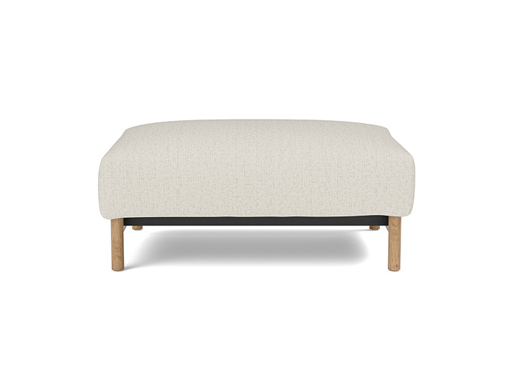 Taburet otoman Malloy Wood 75x100 cm, tesatura la alegere