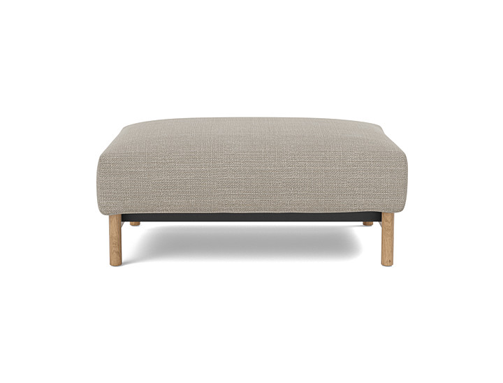 Taburet otoman Malloy Wood Kenya Gravel 75x100 cm