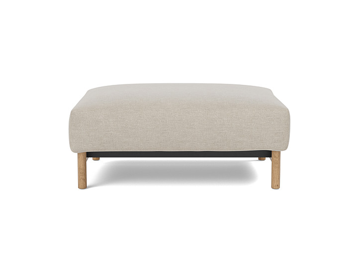Taburet otoman Malloy Wood 75x100 cm, tesatura la alegere