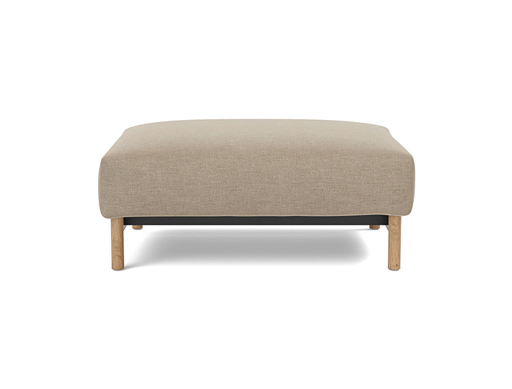 Taburet otoman Malloy Wood 75x100 cm, tesatura la alegere
