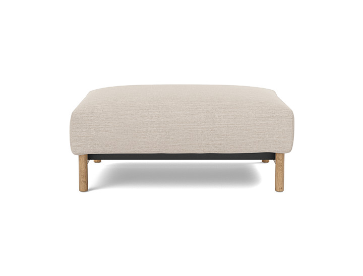 Taburet otoman Malloy Wood 75x100 cm, tesatura la alegere