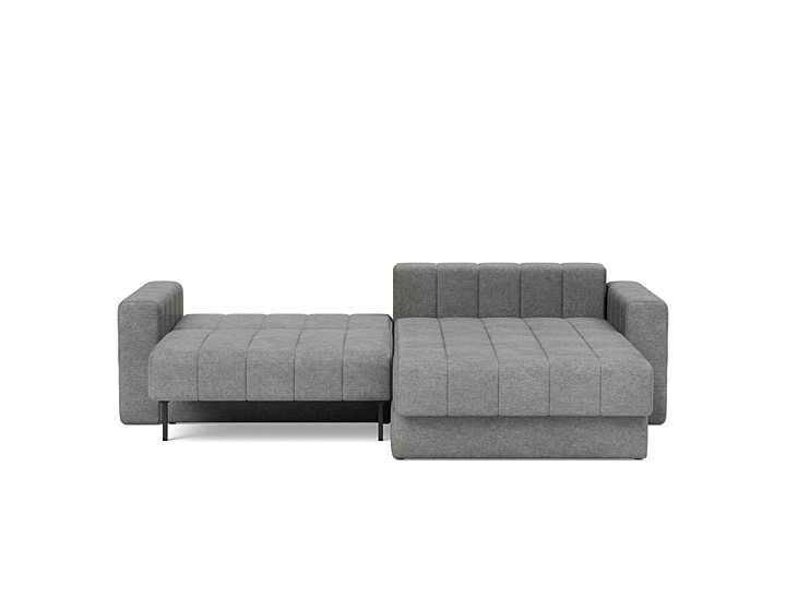 Canapea extensibila cu sezlong si brate, Akello, 187x200 cm, tesatura la alegere