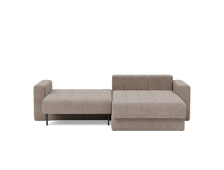 Canapea extensibila cu sezlong si brate, Akello, 187x200 cm, tesatura la alegere