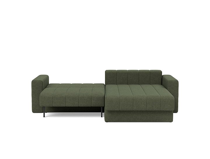 Canapea extensibila cu sezlong si brate, Akello, 187x200 cm, tesatura la alegere