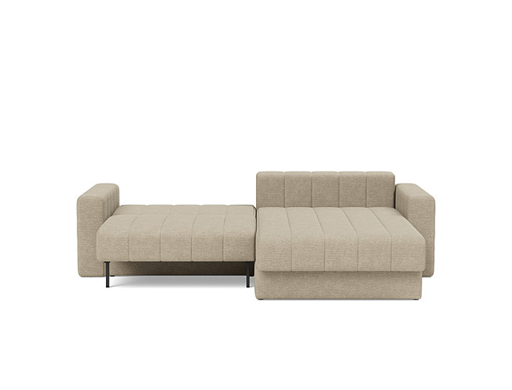 Canapea extensibila cu sezlong si brate, Akello, 187x200 cm, tesatura la alegere