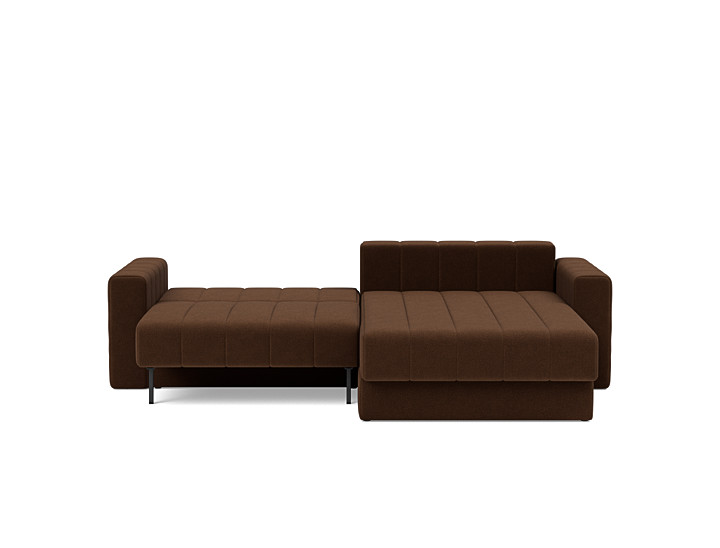 Canapea extensibila cu sezlong si brate, Akello, 187x200 cm, tesatura la alegere