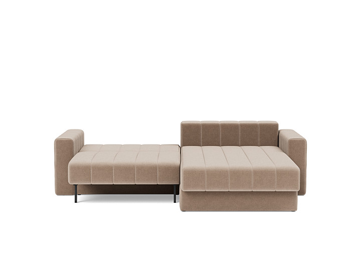 Canapea extensibila cu sezlong si brate, Akello, 187x200 cm, tesatura la alegere