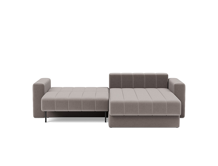 Canapea extensibila cu sezlong si brate, Akello, 187x200 cm, tesatura la alegere