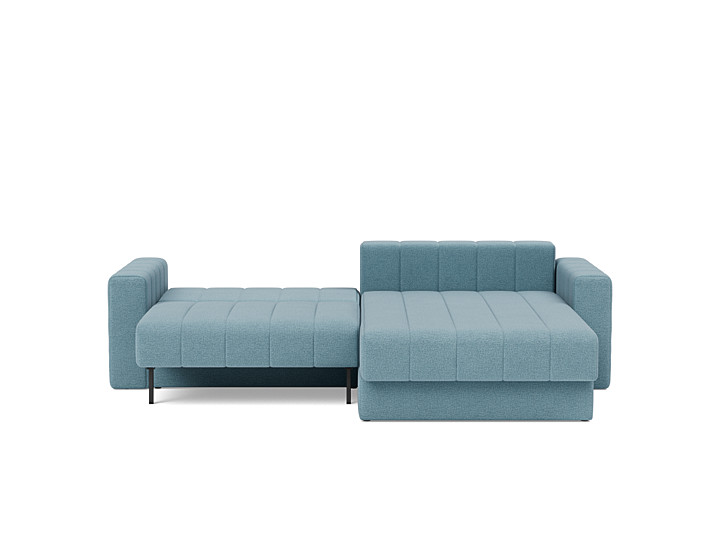 Canapea extensibila cu sezlong si brate, Akello, 187x200 cm, tesatura la alegere