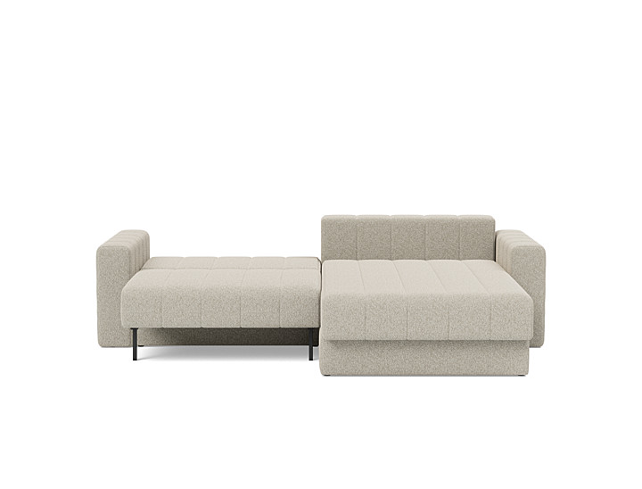 Canapea extensibila cu sezlong si brate, Akello, 187x200 cm, tesatura la alegere
