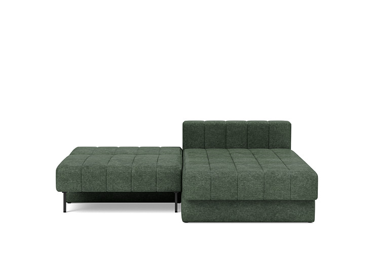 Canapea extensibila cu sezlong, Akello, Avella Pine Green, 187x200 cm