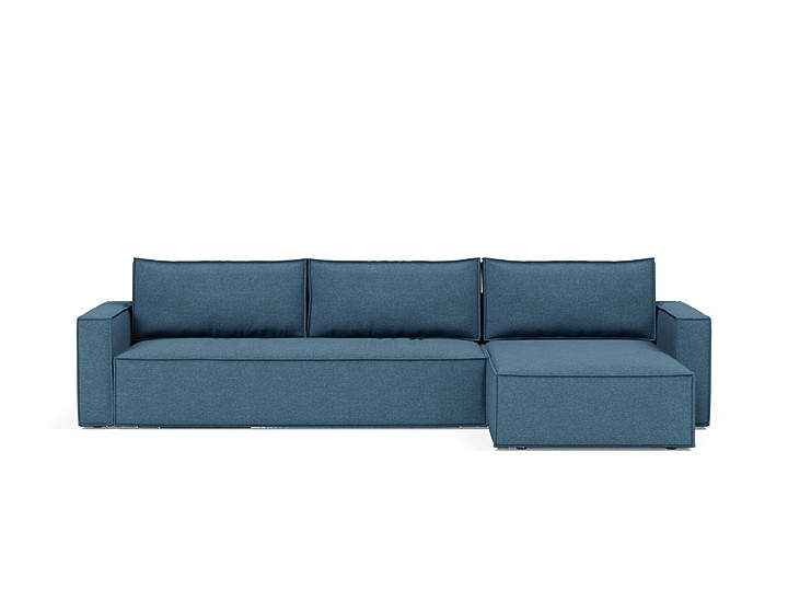 Canapea extensibila cu sezlong, Newilla, 145x300 cm, tesatura la alegere