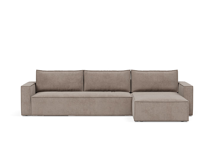 Canapea extensibila cu sezlong, Newilla, 145x300 cm, tesatura la alegere