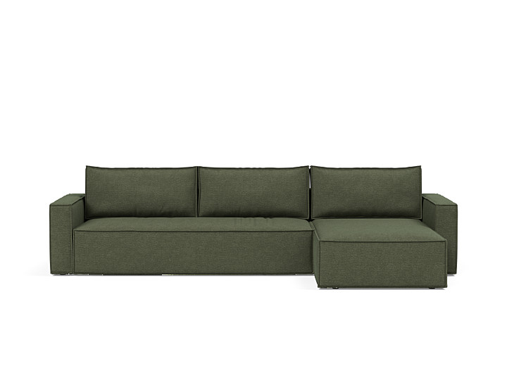 Canapea extensibila cu sezlong, Newilla, 145x300 cm, tesatura la alegere