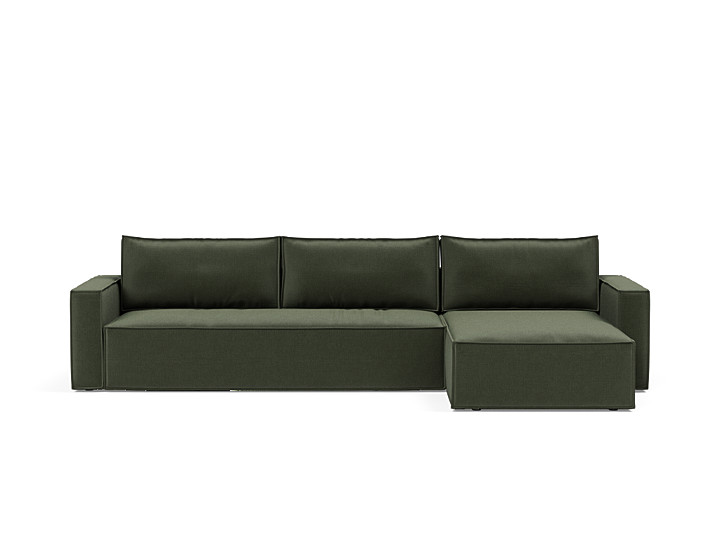 Canapea extensibila cu sezlong, Newilla, 145x300 cm, tesatura la alegere