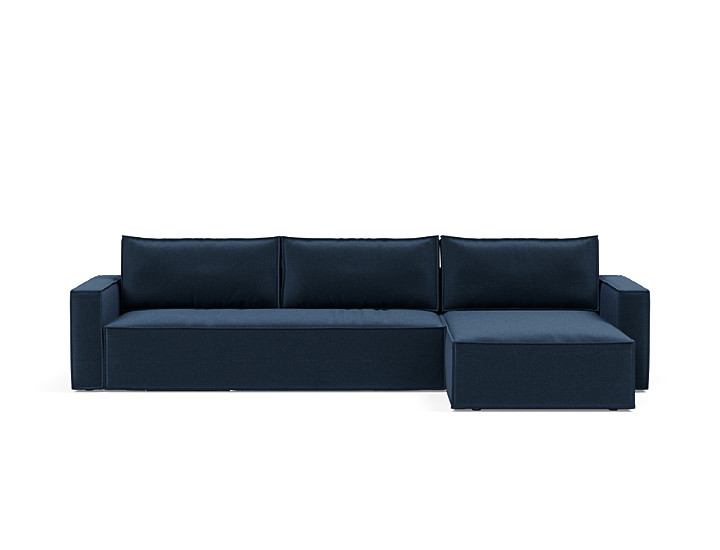 Canapea extensibila cu sezlong, Newilla, 145x300 cm, tesatura la alegere