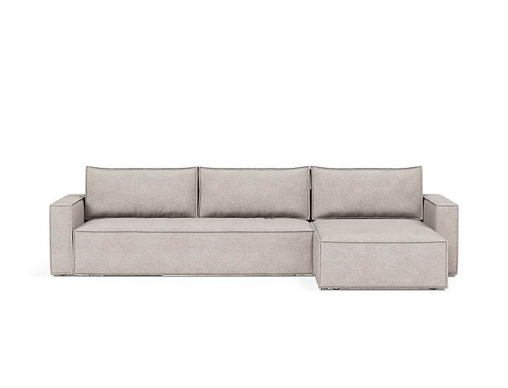 Canapea extensibila cu sezlong, Newilla, 145x300 cm, tesatura la alegere