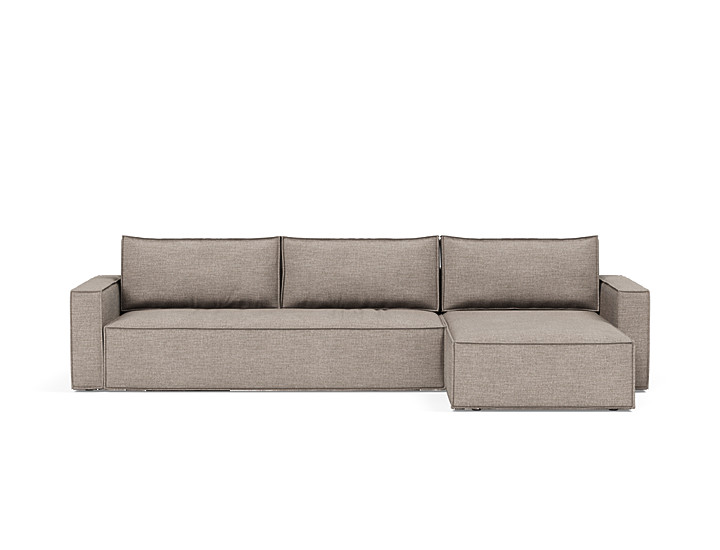 Canapea extensibila cu sezlong, Newilla, 145x300 cm, tesatura la alegere