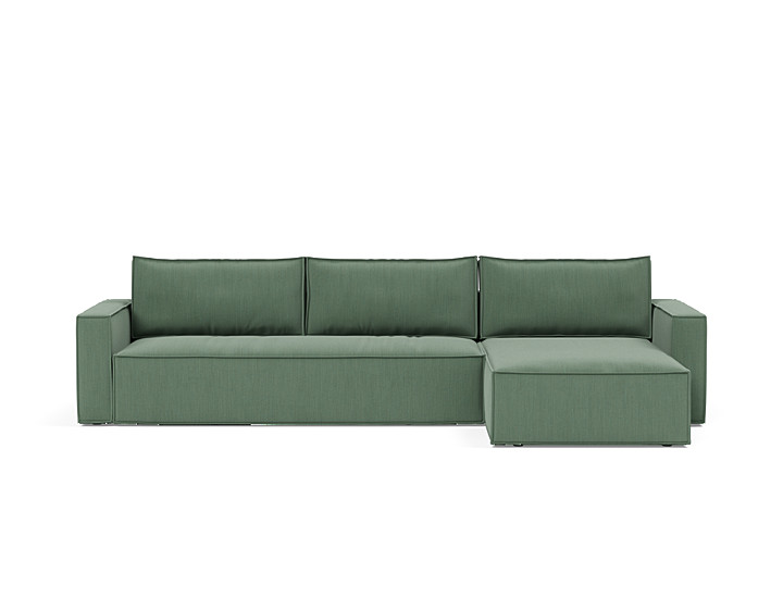 Canapea extensibila cu sezlong, Newilla, 145x300 cm, tesatura la alegere