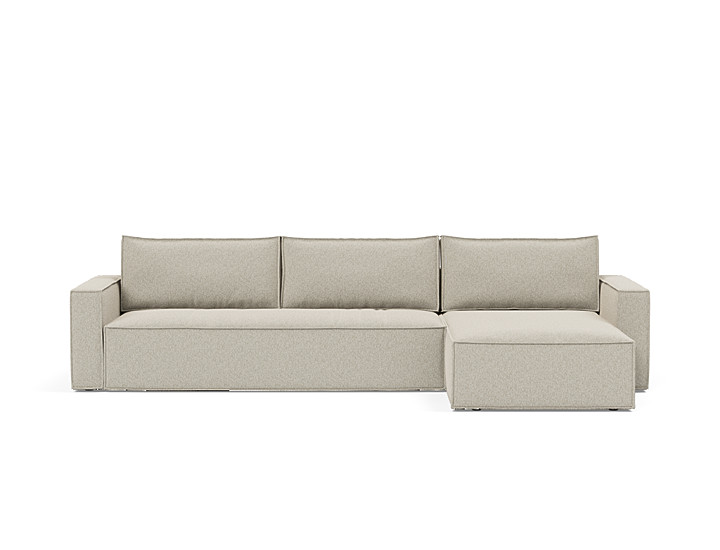 Canapea extensibila cu sezlong, Newilla, 145x300 cm, tesatura la alegere