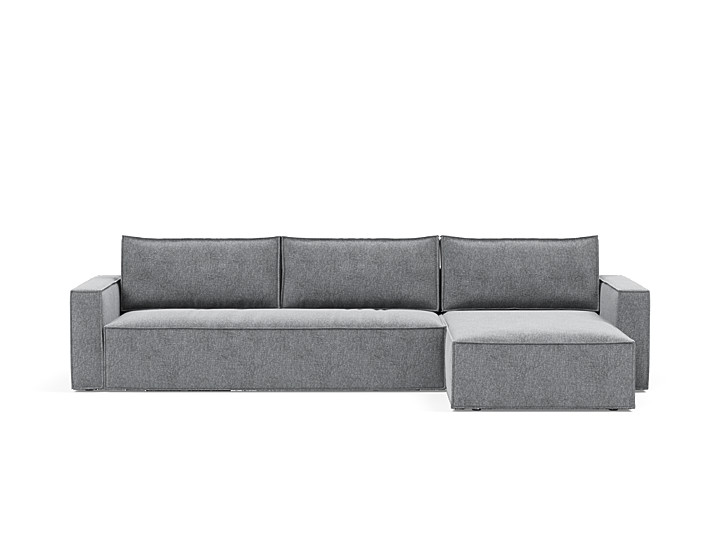 Canapea extensibila cu sezlong, Newilla, 145x300 cm, tesatura la alegere