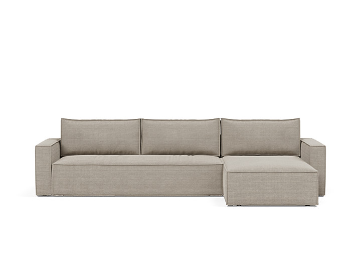 Canapea extensibila cu sezlong, Newilla, 145x300 cm, tesatura la alegere