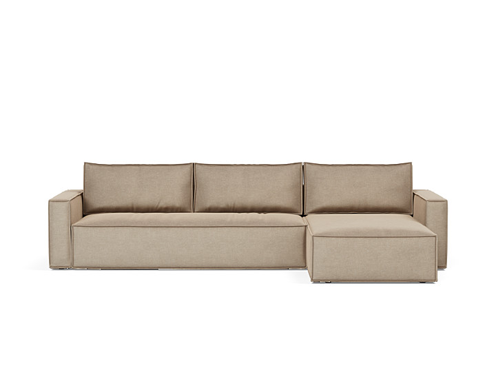 Canapea extensibila cu sezlong, Newilla, 145x300 cm, tesatura la alegere