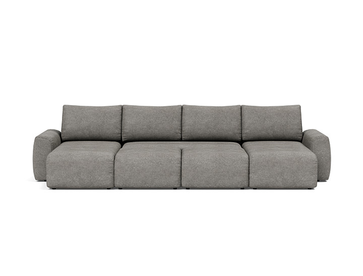 Canapea extensibila in forma de U Norum cu brate masive 145x320cm, tesatura la alegere