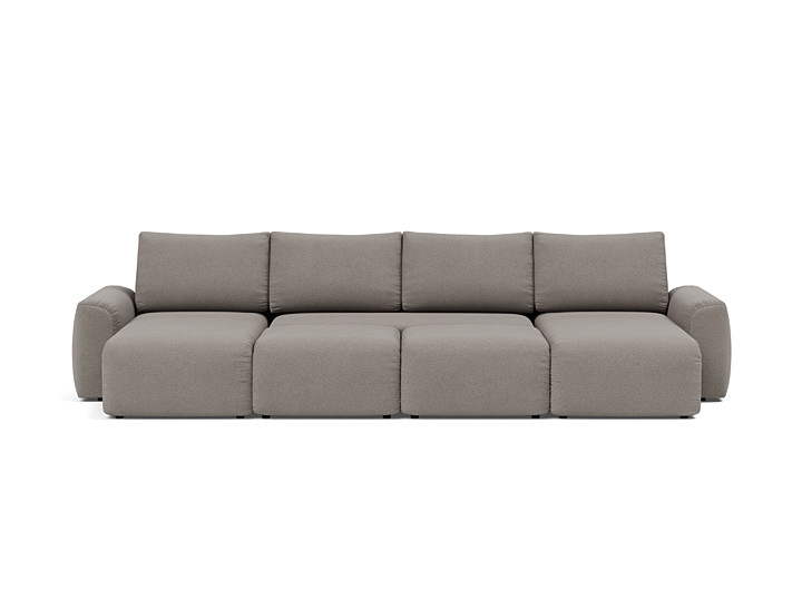 Canapea extensibila in forma de U Norum cu brate masive 145x320cm, tesatura la alegere