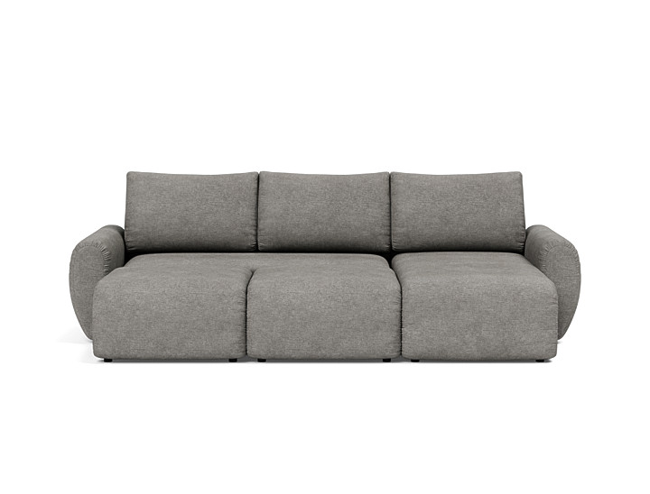 Canapea extensibila cu sezlong Norum cu brate rotunjite 145x240cm, tesatura la alegere