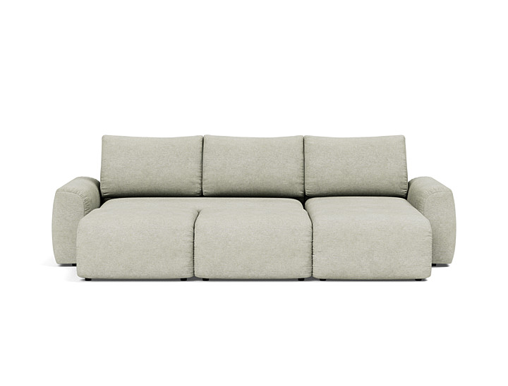 Canapea extensibila cu sezlong Norum cu brate masive 145x240cm, tesatura la alegere