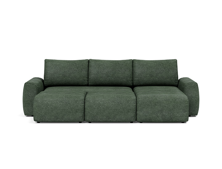 Canapea extensibila cu sezlong Norum cu brate masive 145x240cm, tesatura la alegere